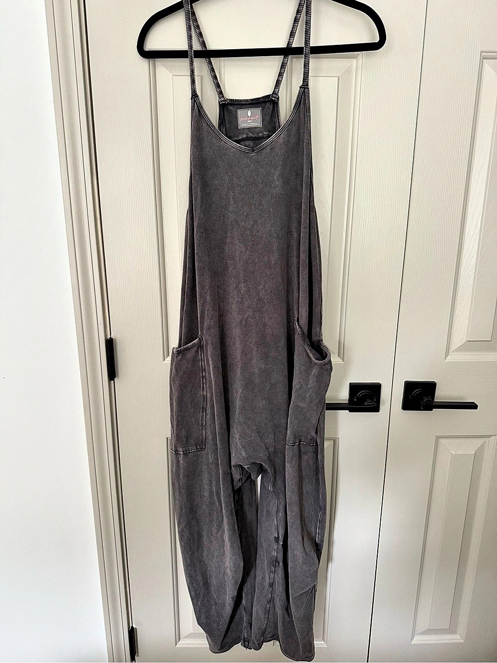 Free People Gray Overalls Like New